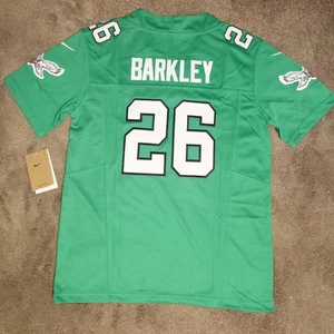 Saquan Barkley YOUTH #26 Eagles Throwback grün Trikot. Original 2025 SMALL - Bild 1 von 15