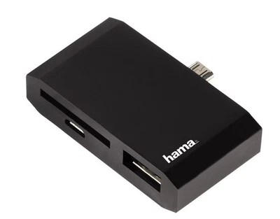 Hama OTG Micro USB Adattatore Lettore Scheda SD Usb-Hub per Android Cellulari - Immagine 1 di 4