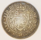 1900 Victoria Sterling .925 Silver Halfcrown, Fine Condition