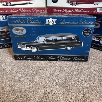 1/18 Precision Miniatures 1966 Cadillac Limousine Hearse White PMSC09-W - Image 1 of 4