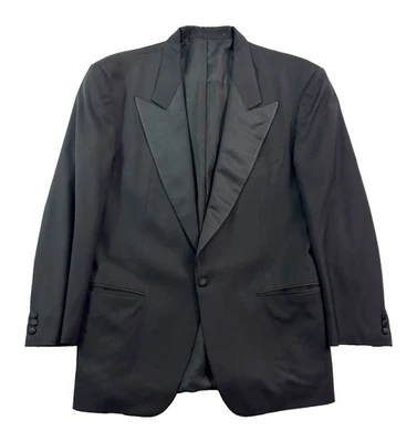 Chaqueta Esmoquin Negra De Colección Años 90 Ermenegildo Zegna 48 38S Formal Esmoquin Noche Blazer Foto 1 de 4