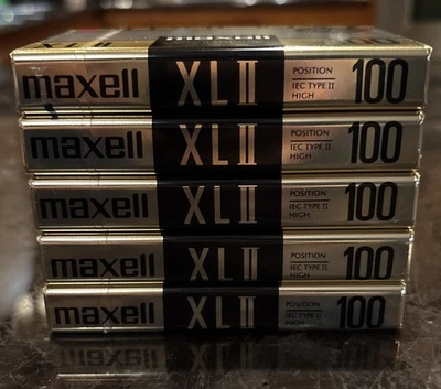 Cintas de casete Maxell XLII de alto sesgo 110 minutos - Lote de 5 (totalmente nuevas selladas) Foto 1 de 4