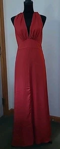 Women's Banana Republic Maxi Dress Samba Red Sleeveless Size 14 Tall NWT $119.99 - Picture 1 of 3