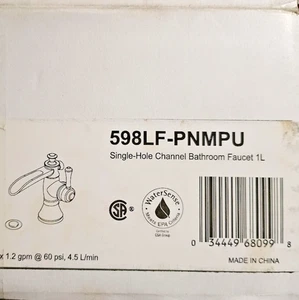 Delta 598LF-PNMPU Cassidy grifo de baño cascada de un solo agujero níquel pulido - Imagen 1 de 2