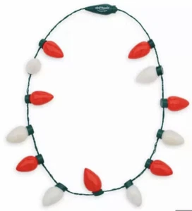 Disney Glow Holidays Necklace Light Up Red White Bulbs NEW - Picture 1 of 6