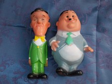 Stanlio e Ollio, Rari pupazzi vintage LARRY HARMON PICTURES in gomma 1963