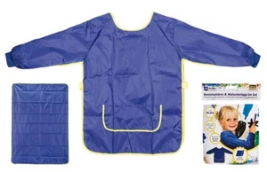 Kinder - Bastelschürze in ROT & BLAU für Schule Basteln oder Werken in S / M / L - Picture 1 of 7