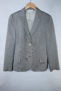 Akris Punto Women's Size US 14 Black White Striped Blazer Jacket - Picture 1 of 11