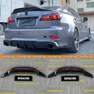 Carbon Fiber/Glossy Black Rear Spoiler Wing Fit For LEXUS IS250 IS350 ISF 06-12 - Foto 1 di 34