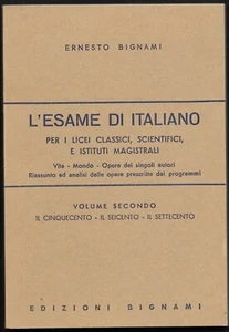 Die Italienischprüfung. vol. II - '500 -'600 - '700 - Bignami 1983 x L. C. - L. S. - Bild 1 von 1