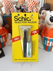 SCHICK INJECTOR RAZOR W/ 2 TEFLON COATED TWIN BLADES VINTAGE NEW OLD STOCK - Picture 1 of 9