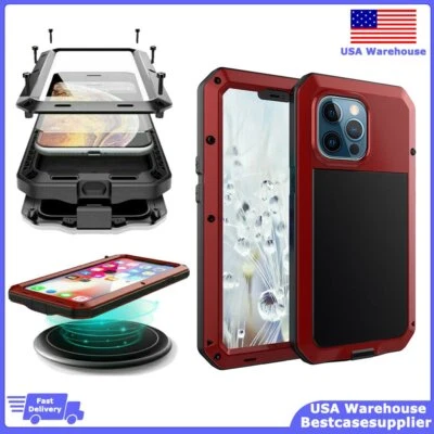 Funda militar Gorilla Glass a prueba de golpes para iPhone 16 15 Pro Max 14 13 12 15 XS 8 Foto 1 de 4