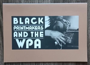 King-Hammond. Black Printmakers & WPA. Lehman College, 1989. SC. Fine - Picture 1 of 1