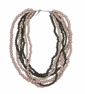 Eb & Ive - Oliv See Tejine Multi Strand Boho Necklace **NEW Neutral / Khaki - Picture 1 of 1