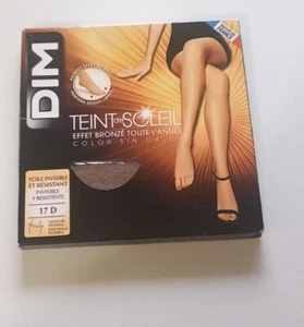 DIM COLLANTS VOILE 17 DENIERS TEINT DE SOLEIL EFFET BRONZÉ COLORIS HÂLÉ - Picture 1 of 6