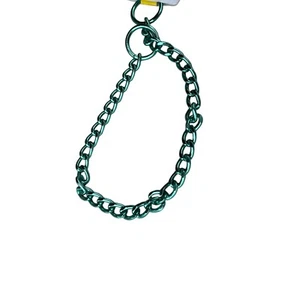 Vo-Toys GREEN Choke Chain Fine 2.5 MM 14" Metal Collar Dog Puppy Choker Steel - Picture 1 of 1
