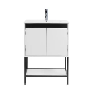 24" Bathroom Vanity Combo Storage Cabinet FloorStanding w/Sink Faucet Set - Picture 1 of 12