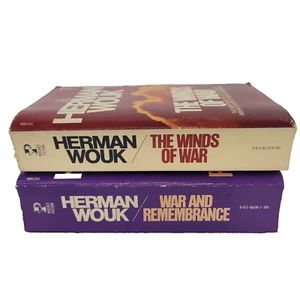 Vintage Herman Wouk Lot of 2 Paperback War & Remembrance / The Wind of War - Picture 1 of 7