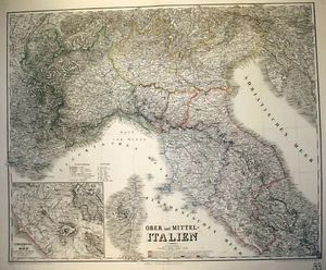 Parte superior y media ITALIA (alrededores de ROMA) - de C.Gräf a H.Kiepert 1857 - Imagen 1 de 3