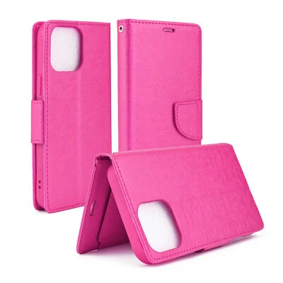 Funda tipo billetera para Apple iPhone 14/13/12/11, billetera de cuero con soporte abatible cubierta para teléfono Foto 1 de 4