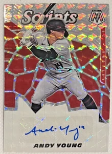 2021 Panini Mosaic Andy Young #SCR-AY Scripts Auto Prizm RC Rookie - Picture 1 of 2