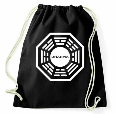 Lost Sac de Sport Projet Dharma Logo à Motif Sportbeutel en Toile Jute Rucksack - Photo 1/4