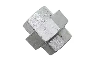 150# Galvanized Iron 1-1/2" Union w/ Brass Seat – Threaded & Durable - Picture 1 of 6