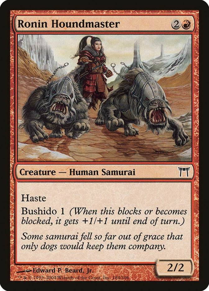 MTG Magic the Gathering Ronin Houndmaster (184/317) Champions of Kamigawa LP - Image 1 of 1