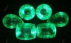 55-65 Cts 6 Pcs Lots Loose Gemstone Certified Natural Emerald Colombian Gems