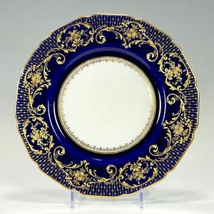 11 Stunning Royal Doulton Cobalt Blue Gilt Encrusted Dinner Plates - Picture 1 of 4