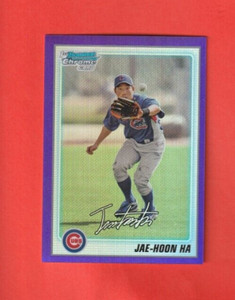 2010 Bowman CHROME PROSPECTS PURPLE REFRACTORS # BCP85 Jae-Hoon Ha 824/999
