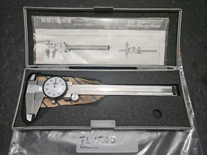 MITUTOYO #505-637 6" DIAL CALIPER .001" W/CASE & PAPERS JAPAN (TL1705) - Picture 1 of 5