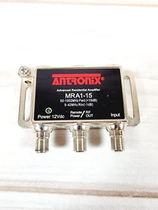 Antronix MRA1-15AC Amplifier, 1 Port,15dB Gain, Output 5-1002Mhz + Power Adapter - Picture 1 of 6