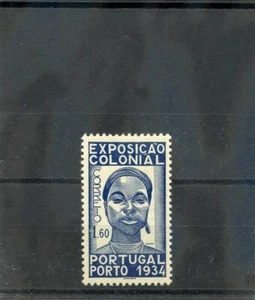 PORTUGAL Sc 560(MI 580)*VF LH 1934 1E60 BLUE, COLONIAL CULTURE, TOP VALUE $175 - Picture 1 of 1