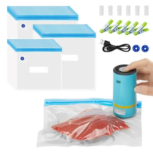Electric Vaccum Sealer Sous vide Bags Food Storage Saver Kitchen Fresh Veg Meat - Picture 1 of 10