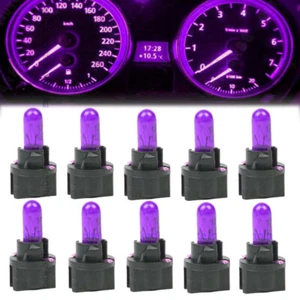 10pcs Purple T5 SMD Car LED Dashboard Instrument Interior Light Bulb Accessories - Picture 1 of 8