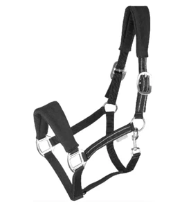 Waldhausen Alcantara padded horse halter & lead - Black NEW - Picture 1 of 2