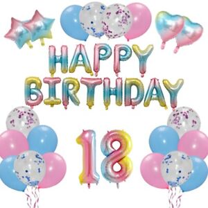 Happy Birthday Balloons 18th 30th 40th Theme Party Decoration Banner Ballons UK