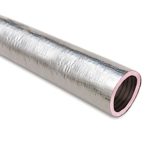 18" Silver Flex Thermaflex Insulated Flexible Duct R6 25' - Picture 1 of 1