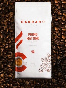 Mixture of Coffee Carraro early morning 1927 Roasted Beans 3 packs of 1kg.