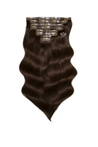 Foxy Locks Kakao - elegante 14" nahtlose Clip in Echthaarverlängerungen 120g - Bild 1 von 3