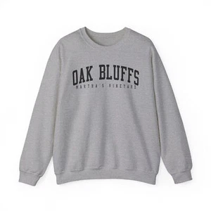 Oak Bluffs Martha's Vineyard Sweatshirt Gifts Crew Neck Long Shirt Crewneck Men - Picture 1 of 8