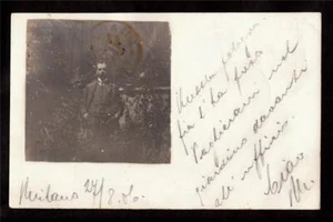 1906 foto real hombre desconocido Milán Italia gente postal - Imagen 1 de 1