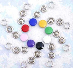 Ring Snaps, Prong with Button Cover Fun Colors ,CHOOSE SIZE,colors & QUANTITIES - Picture 1 of 1