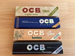 4 Packungen OCB Slim Longpapers 32 lange Blättchen + 32 Tips - Bild 1 von 2
