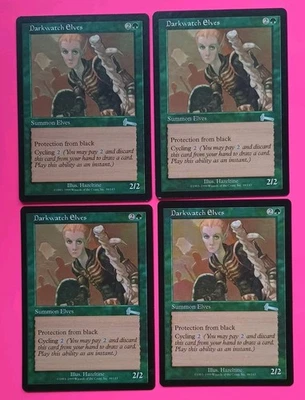 Magic the Gathering MTG Urza's Legacy DARKWATCH ELVES  X 4  LP/EX  U 1999! - Image 1 of 2