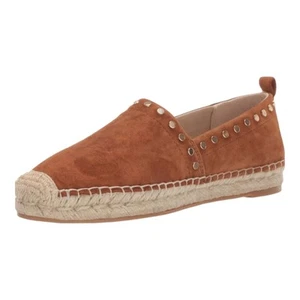 Sam Edelman Koda Suede Espadrille Flats Studded Slip-On Loafers Brown 10M - Picture 1 of 12