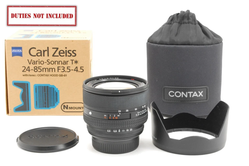 [Almost Unused] Contax Carl Zeiss Vario sonnar T* 24-85mm F3.5-4.5 N Lens JAPAN - Image 1 of 4