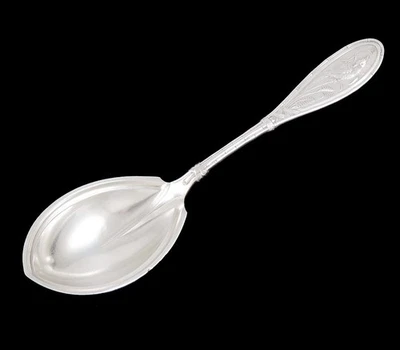 Rare Whiting New Japanese 1874 Sterling Silver Matte Serving Spoon 7 1/2” - Image 1 of 4