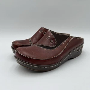 L'Artiste Spring Step Chino Shoes Women's 40/ 9 Brown Wedge Mule Clogs - Picture 1 of 16